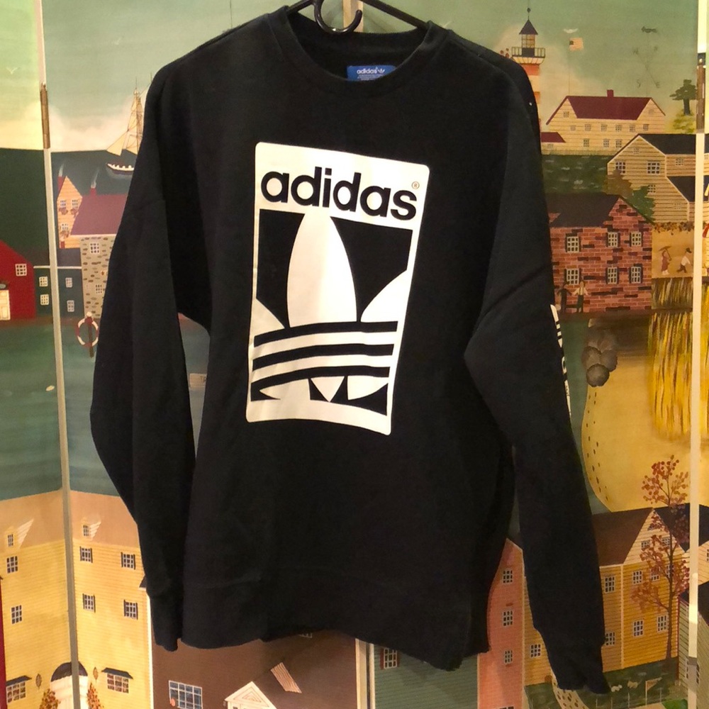 Adidas crew neck with side zip